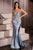 Beaded Embellished Satin Gown La Divine CD752