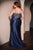 Beaded Embellished Satin Gown La Divine CD752C