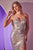 Strapless Fitted Metallic Gown La Divine CD760