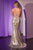 Strapless Fitted Metallic Gown La Divine CD760