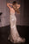 Crystal Embellished Gown with Overskirt La Divine CD763