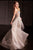 Crystal Embellished Gown with Overskirt La Divine CD763