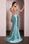 Fitted Satin & Lace Gown La Divine CD775