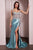 Fitted Satin & Lace Gown La Divine CD775