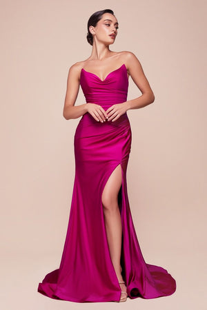 Strapless Fitted Prom Dress CD791B