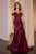 Lace and Satin Fitted Gown CD803