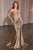 Lace and Satin Fitted Gown CD803