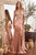 Off the Shoulder Satin Gown CD821