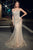 Fringe Embellished Mermaid Gown CD866