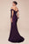 Stretch Luxe Jersey  Ruched Black Evening Gown CD943