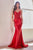 Glitter and Lace Stretch Satin Gown CDS450