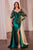 Satin Fitted Long Dress CDS499