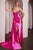 Strapless Micro Crystals Satin Gown La Divine CDS526