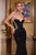 Black Crystal Strapless Evening Dress La Divine CM365