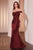 Off the Shoulder Satin Gown CR877