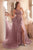 One Shoulder Glitter & Tulle Gown J869