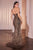 La Divine J871  Strapless Silver Embellished Gown