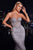 Strapless Silver Embellished Gown J871