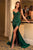 Satin and Lace Fitted Gown KV1112