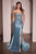 Satin and Lace Fitted Gown KV1112