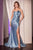 Strapless Fitted Satin Gown KV1118