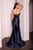 Strapless Fitted Satin Gown KV1118