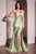 Strapless Fitted Satin Gown KV1118