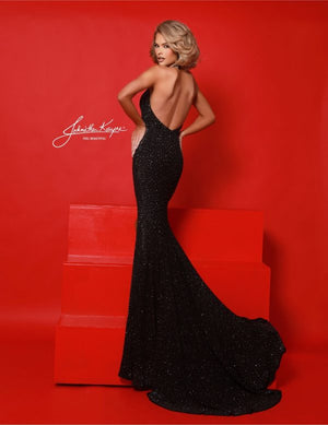 Johnathan Kayne 3007 Halter Neckline Fitted Gown