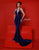 Johnathan Kayne 3074 Halter Neckline Velvet Gown