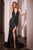 Halter Neckline Crystals Satin Gown La Divine SF117