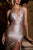 Halter Neckline Crystals Satin Gown La Divine SF117