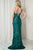 V-Neckline Beaded Embellishment Sequin Prom Gown AC5050