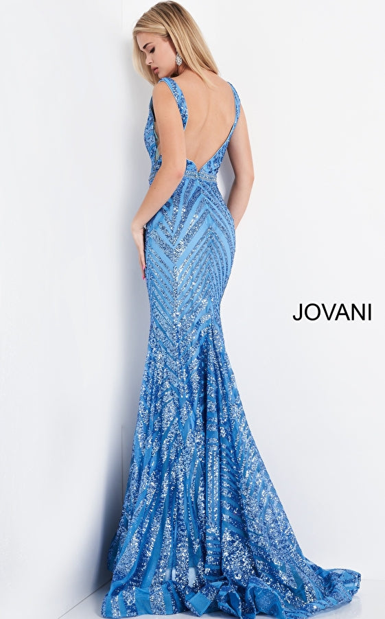 Sequin Plunging Neckline Prom Gown By Jovani 03570 – Sparkly Gowns