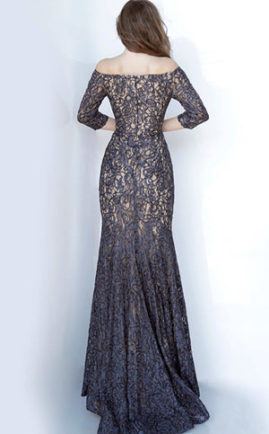 Beaded Lace Evening Long Dress By Jovani 2900