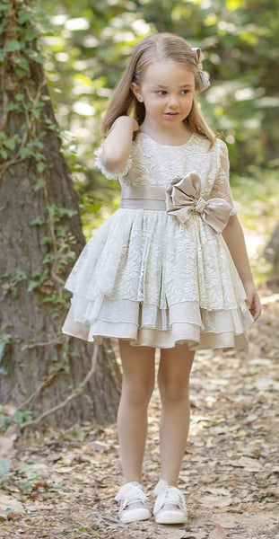 Polka Dotted Tulle Dress Ceremonial Flower Girl Spanish Dress by Carmy ...