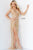 Beaded Embellishment Illusion Front Cut Out Prom Gown By Jovani 04195