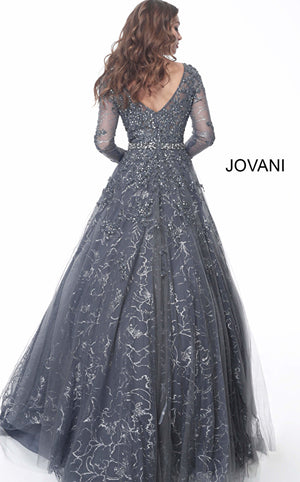 Glitter Embellished Long Sleeves Dress Jovani 51838