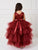 Black Ruffled Tulle High-Low Flower Girl  Dress 5658
