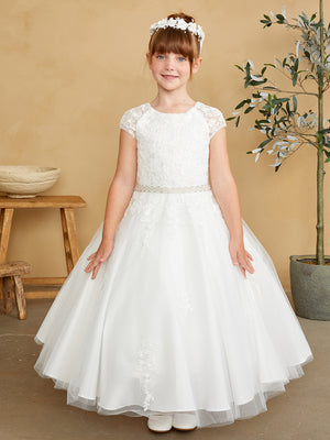 skpabo Flower Girls Ruffles Vintage Embroidered Sequins Lace Wedding Dress  Party Bridesmaid Gown