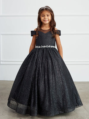 Black Glitter Girl Dress