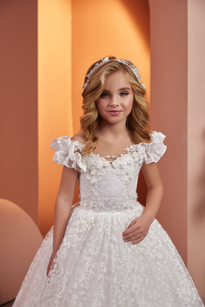 First Communion Flower Girl Ball Gown PR119 First Communion Flower Girl Ball Gown PR119