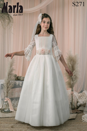 Spanish Communion Gown Marla S271