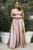 Flowy Satin V-neckline A-line Burgundy Bridesmaids or Evening Gown BD105