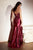 Lace & Satin Plunging Neckline Evening Gown CM318