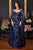Sweetheart Neckline With Detachable Lace Cape Long Gown J834