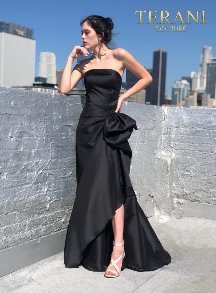 Strapless  Draped Bow Gown 2111P4019